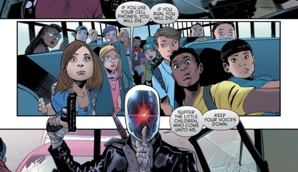 Detective Comics #985 Karma scuolabus